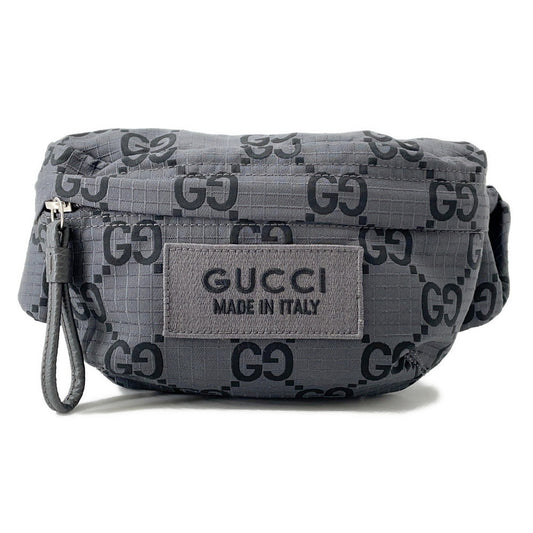 GUCCI ?GG Nylon belt bag Gray767934 Eco Nylon