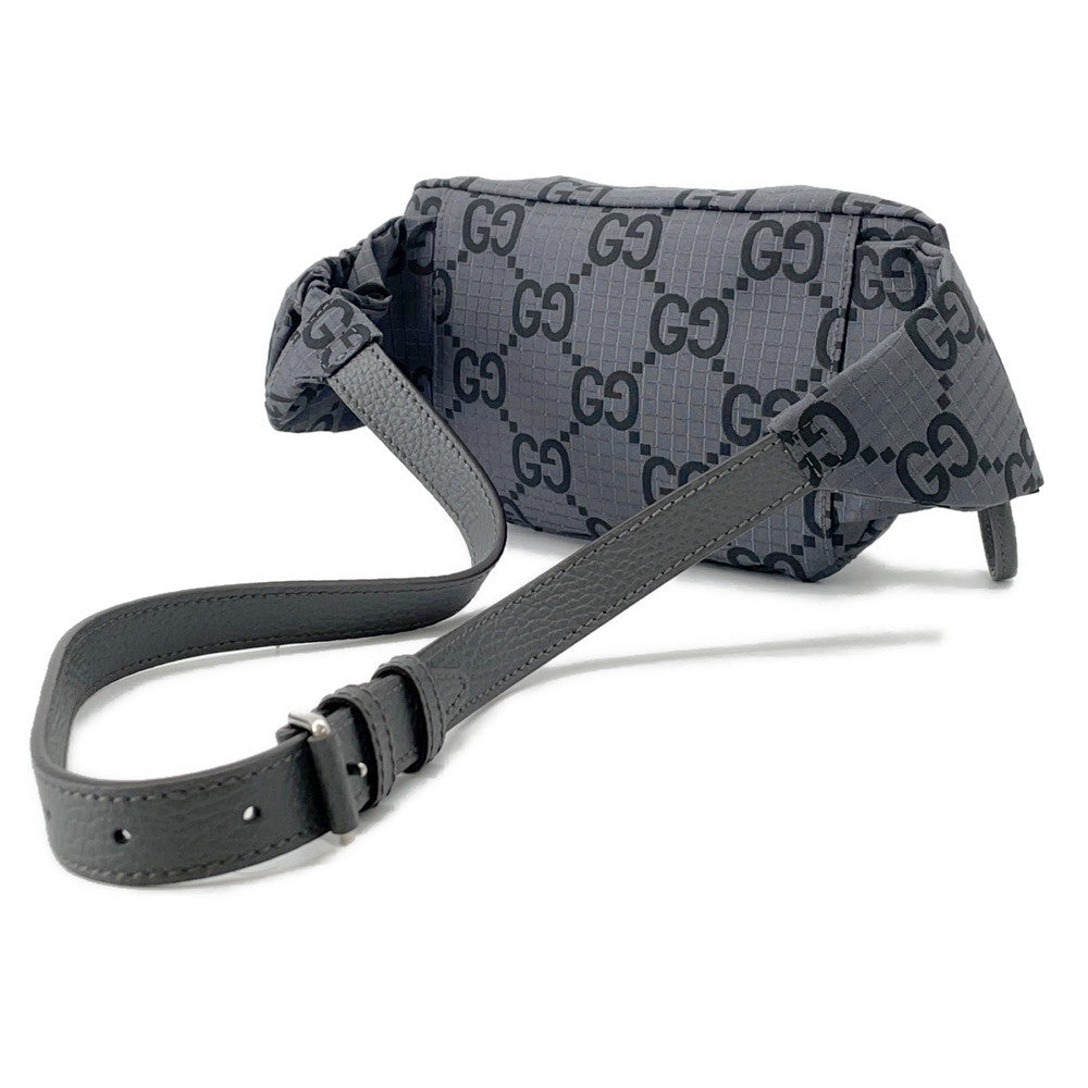 GUCCI ?GG Nylon belt bag Gray767934 Eco Nylon