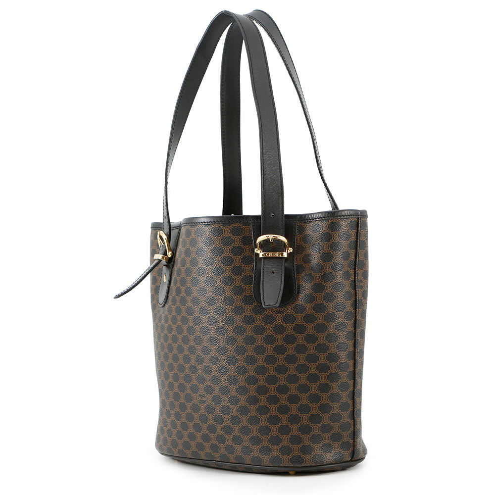 CELINE Macadam Tote Black PVC Leather