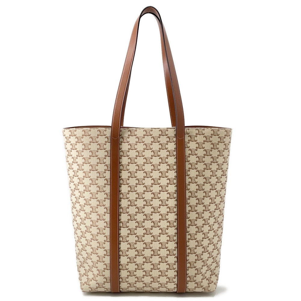 CELINE Triomphe Mum Bag Tote Bag Natural/Tan194542 Canvas Leather