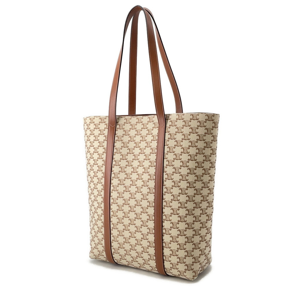 CELINE Triomphe Mum Bag Tote Bag Natural/Tan194542 Canvas Leather
