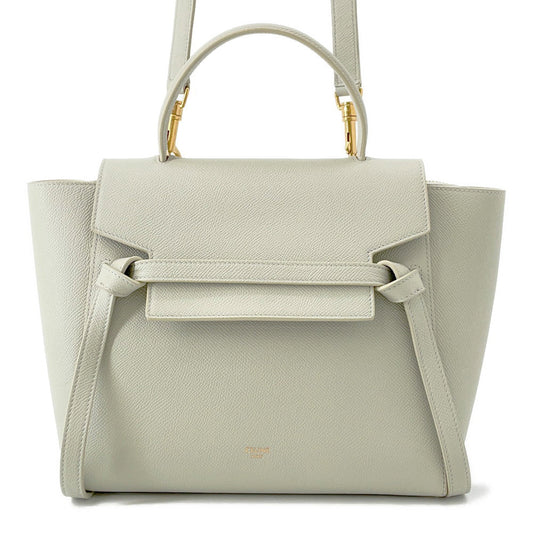 CELINE Belt bag Light Green Leather Size micro