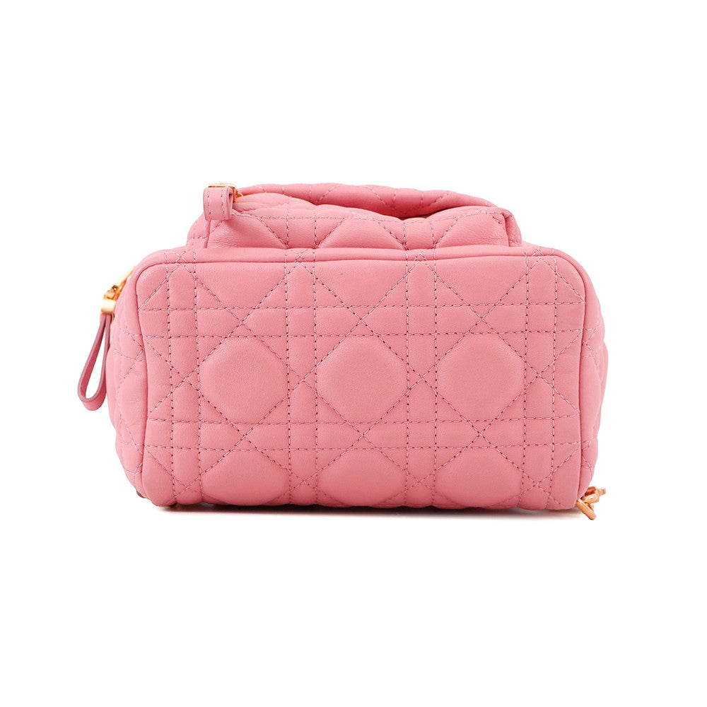 Dior ?Cannage Backpack PinkM9222UNGF Leather Size Mini