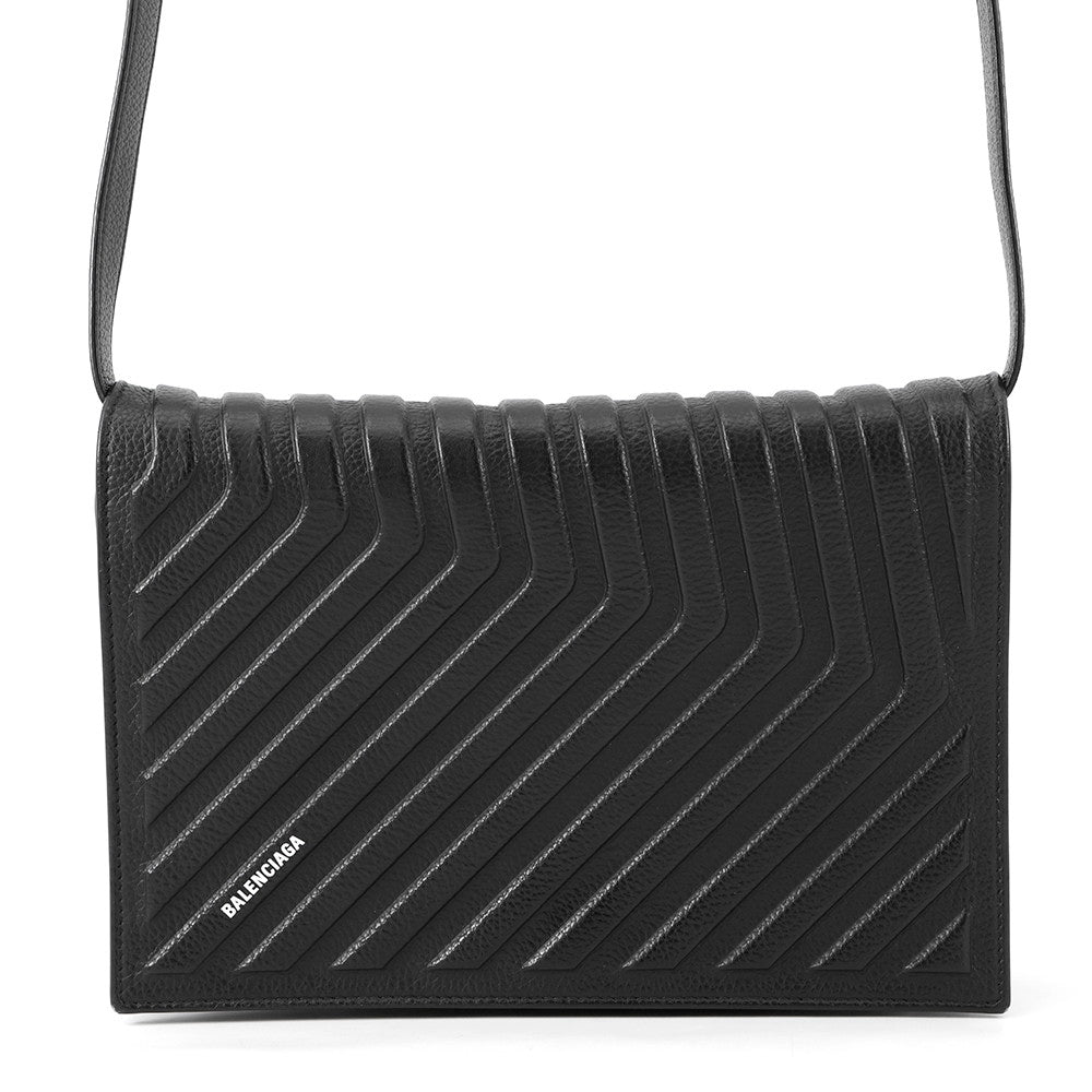 BALENCIAGA Calf Wrap Shoulder Bag Black679465 Leather