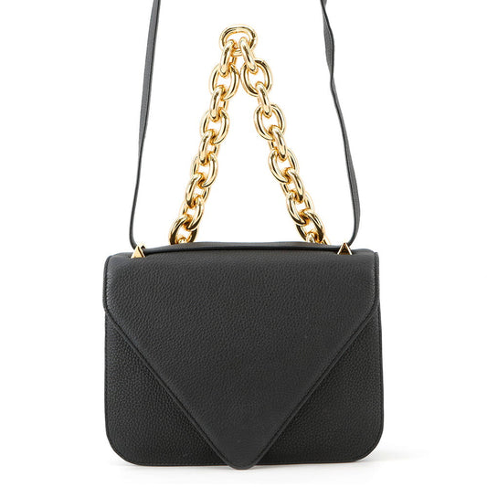 Bottega Veneta Mount Envelope Shoulder Bag Black667399 Leather