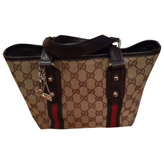 Gucci brown cloth handbag