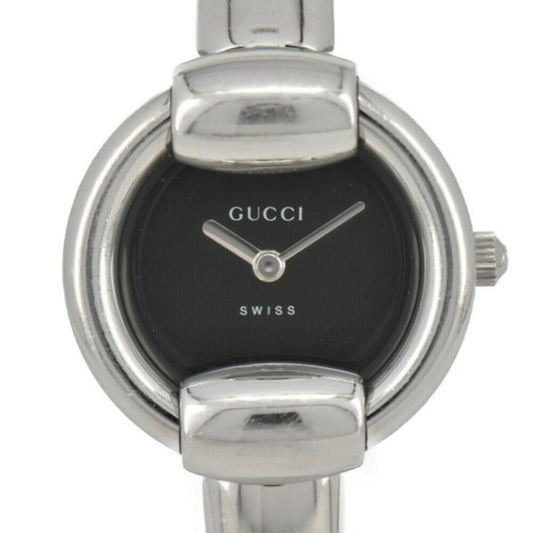 Gucci black steel watch
