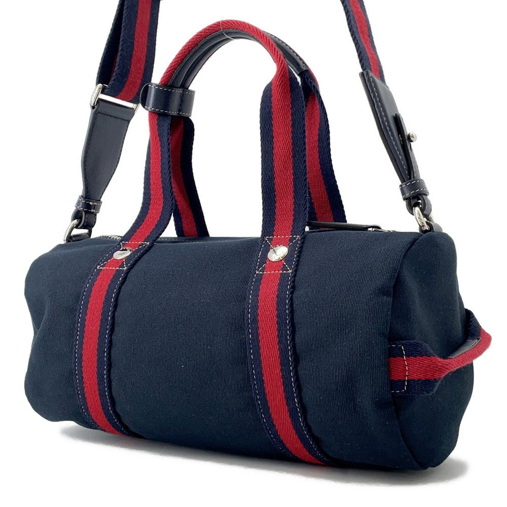 GUCCI Printed Canvas Small Duffle Bag Dark Blue816865 Canvas