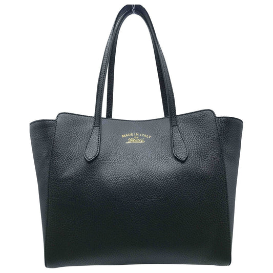 Gucci swing black leather handbag