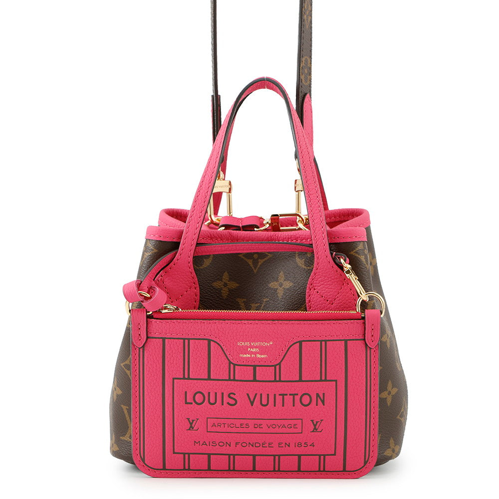 LOUIS VUITTON Neverfull?Inside Out Rose Buffalo Pondichery LeatherM12106 Monogram Size BB