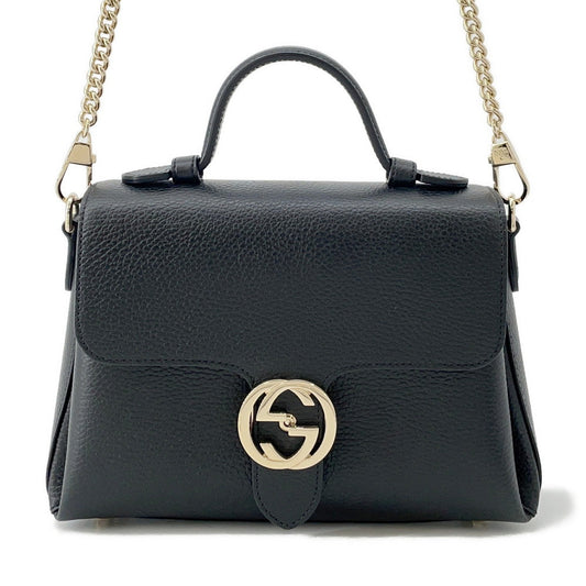 GUCCI Interlocking G Bag Black510302 Leather
