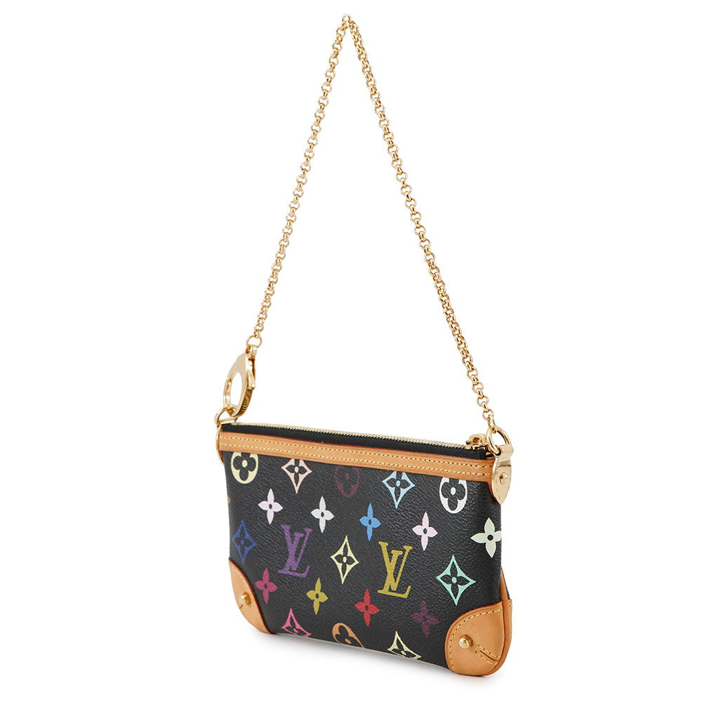 LOUIS VUITTON Pochette?Milla NoirM60097 Monogram?Multicolor Size MM