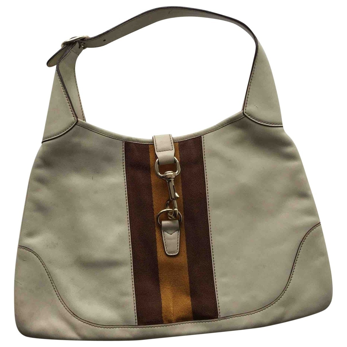 Gucci jackie beige leather handbag