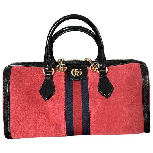 Gucci ophidia pink suede handbag