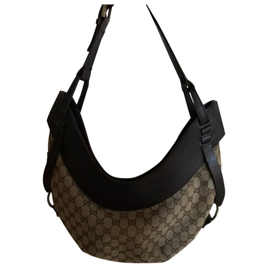 Gucci brown cloth handbag