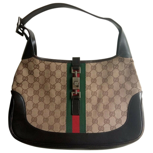 Gucci jackie beige cloth handbag