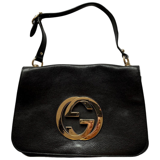 Gucci black leather handbag