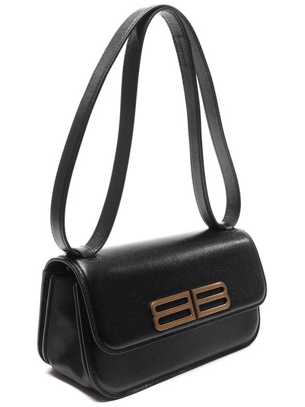 Luxury Balenciaga Trending 2026 BB Logo Gossip Small Shoulder Bag Black