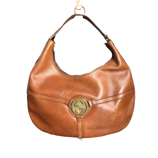 Gucci interlocking brown leather handbag