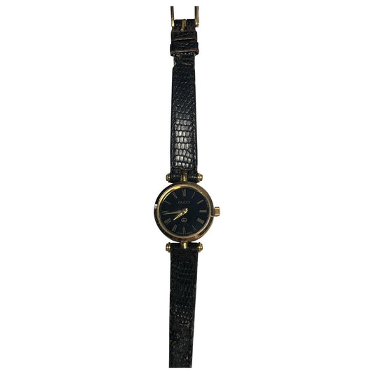 Gucci black steel watch