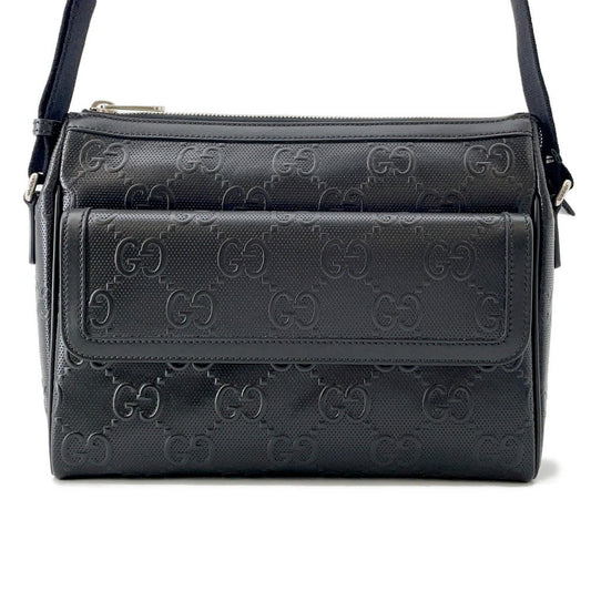 GUCCI GG-embossed messenger bag Black658565 Leather