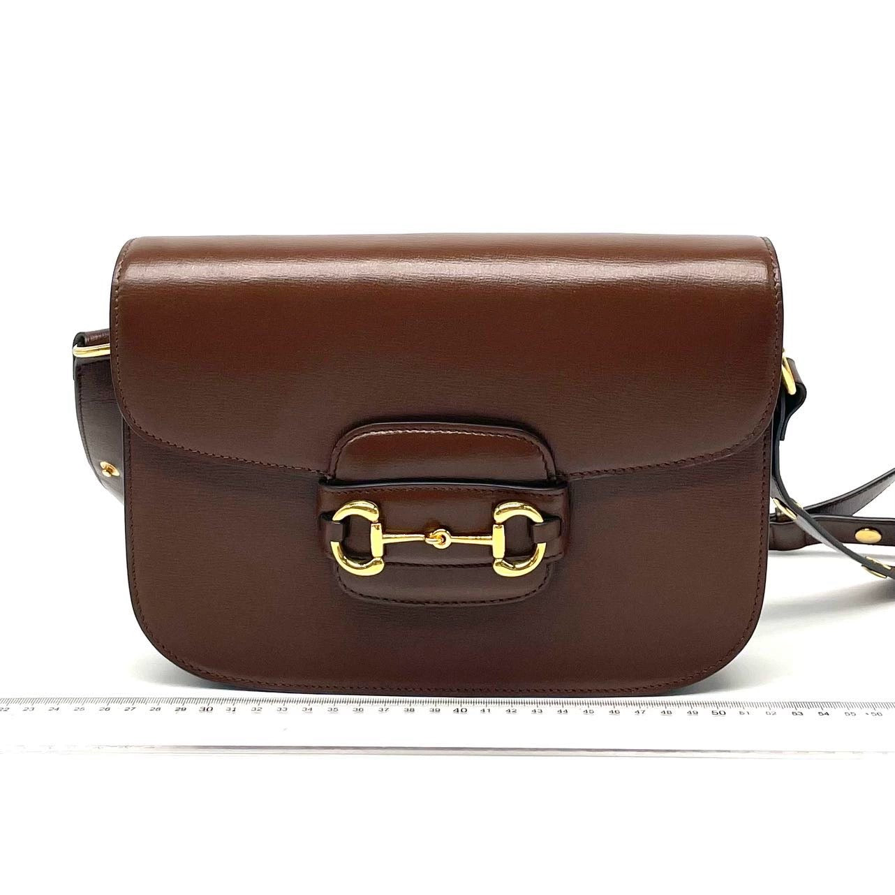 Gucci 1955 Horsebit Shoulder Bag Caramel Brown Small Leather