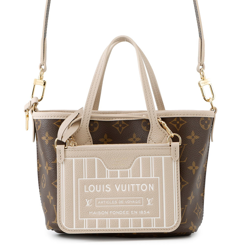 LOUIS VUITTON Neverfull?Inside Out Dark Fango/BrownM12109 Monogram Grain Leather Size BB