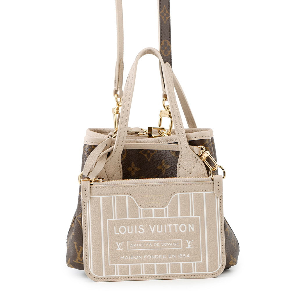 LOUIS VUITTON Neverfull?Inside Out Dark Fango/BrownM12109 Monogram Grain Leather Size BB