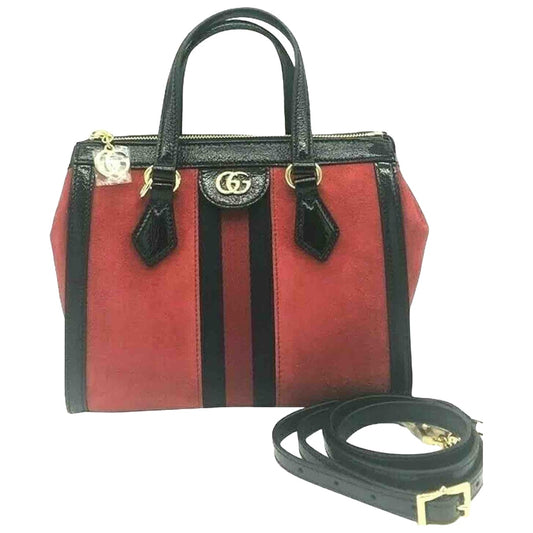 Gucci ophidia red suede handbag
