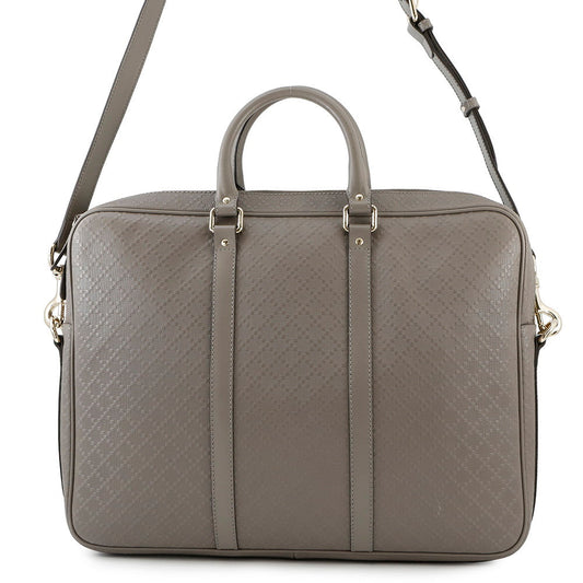 GUCCI Diamante Briefcase Gray208463 PVC Leather