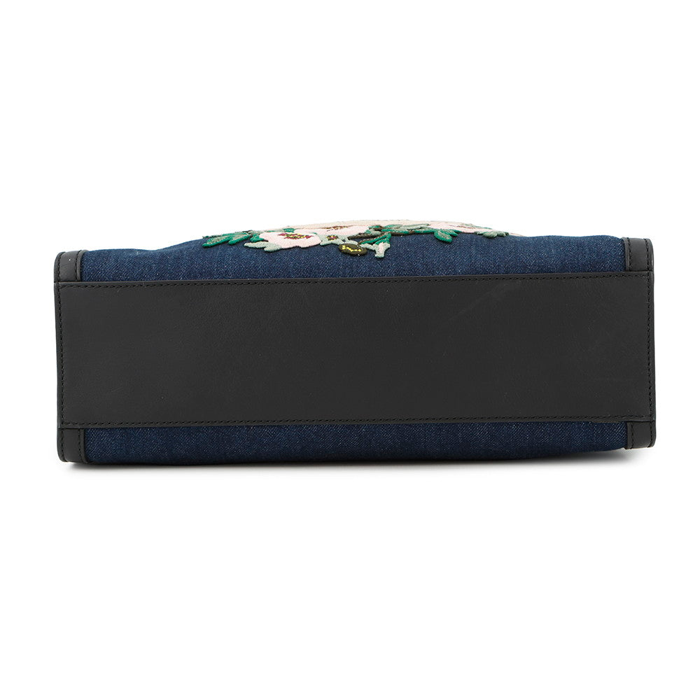 GUCCI Tiger Embroidery Tote Bag Japan Limited Edition Navy/Black456545 Canvas Leather