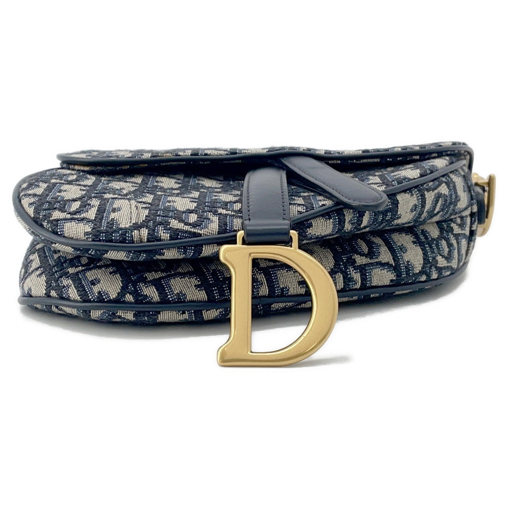 Dior Saddle Oblique One Shoulder Bag NavyM0455CTZQ Canvas Leather