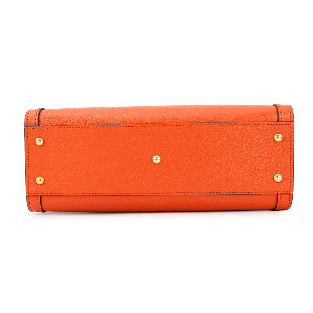 GUCCI Diana 2WAY Bag Orange/Beige702721 Leather Size Small