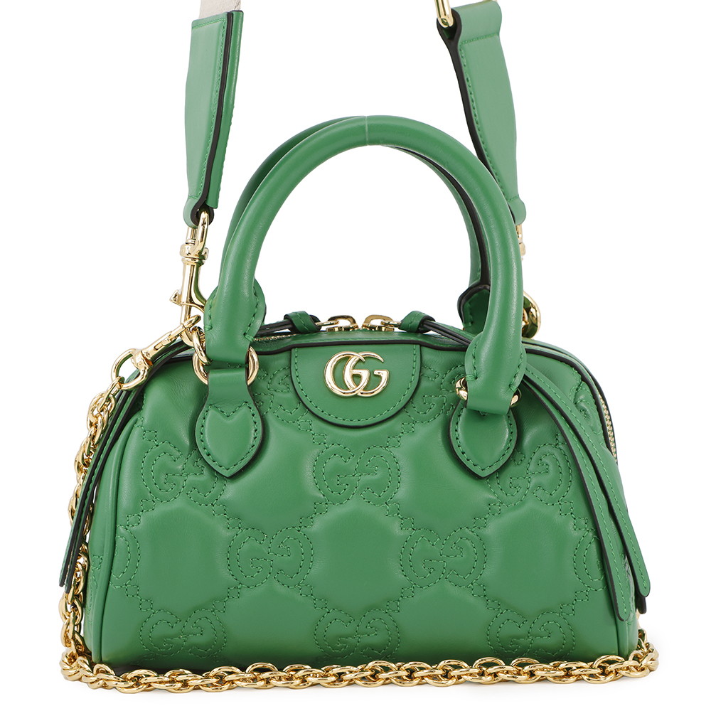GUCCI GG Matelasse 2WAY Bag Green702251 Leather