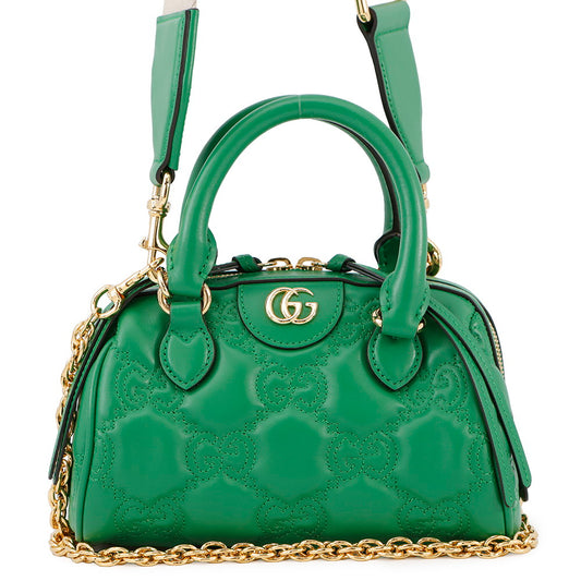 GUCCI GG Matelasse 2WAY Bag Green702251 Leather