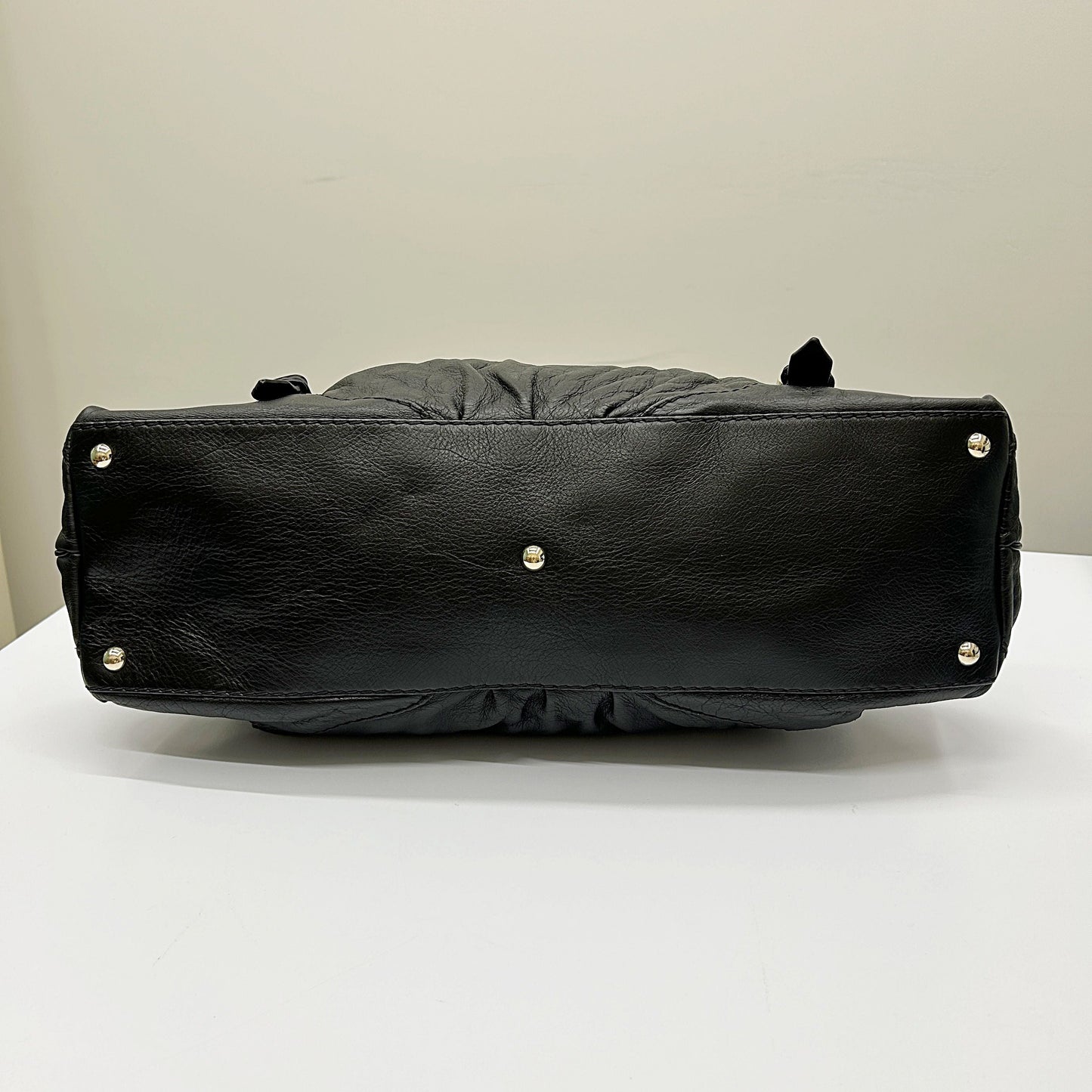 Gucci Black Leather Medium Horsebit Nail Boston Bag gu9932nf
