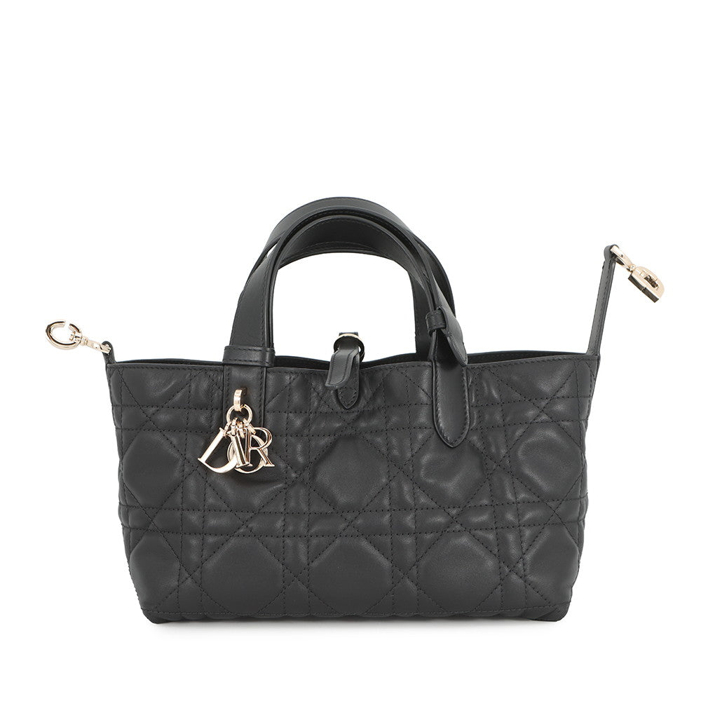 Dior TouJules Macrocannage Handbag BlackM2822OSNW_M900 Calf Leather Size Small