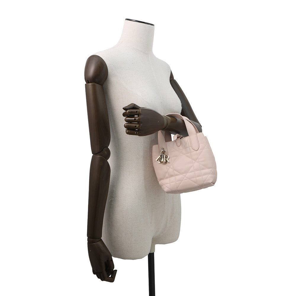 Dior To Jules Vertical Tote Bag Macro Cannage 2-way Powder PinkM2835OSNW_M413 Leather Size Small