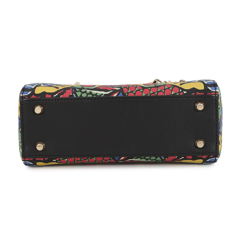 Dior Lady Dior 2WAY Handbag Multicolor Leather Size Mini