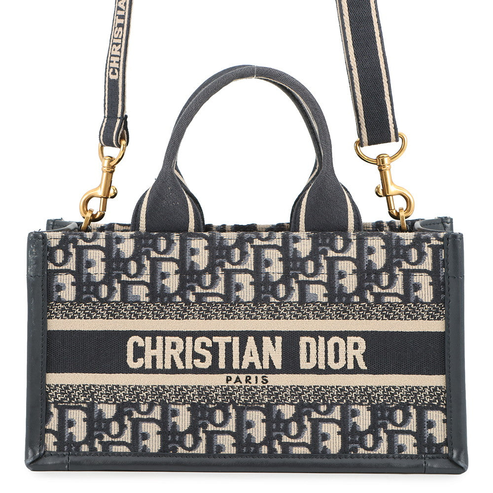 Dior East West Book Tote NavyM1326CZBB_M928 Canvas