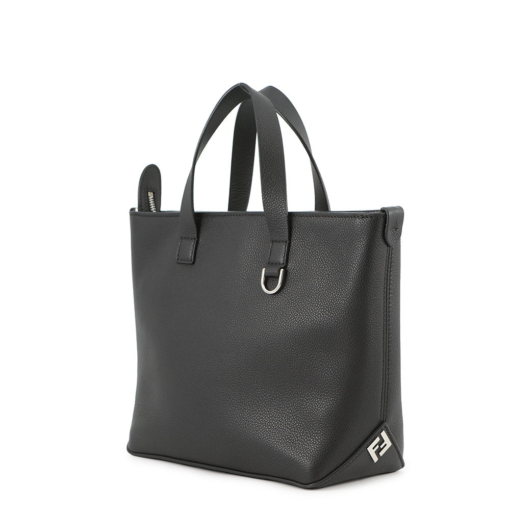 FENDI FF Square Shopping Bag Black7VA658 Leather Size Small