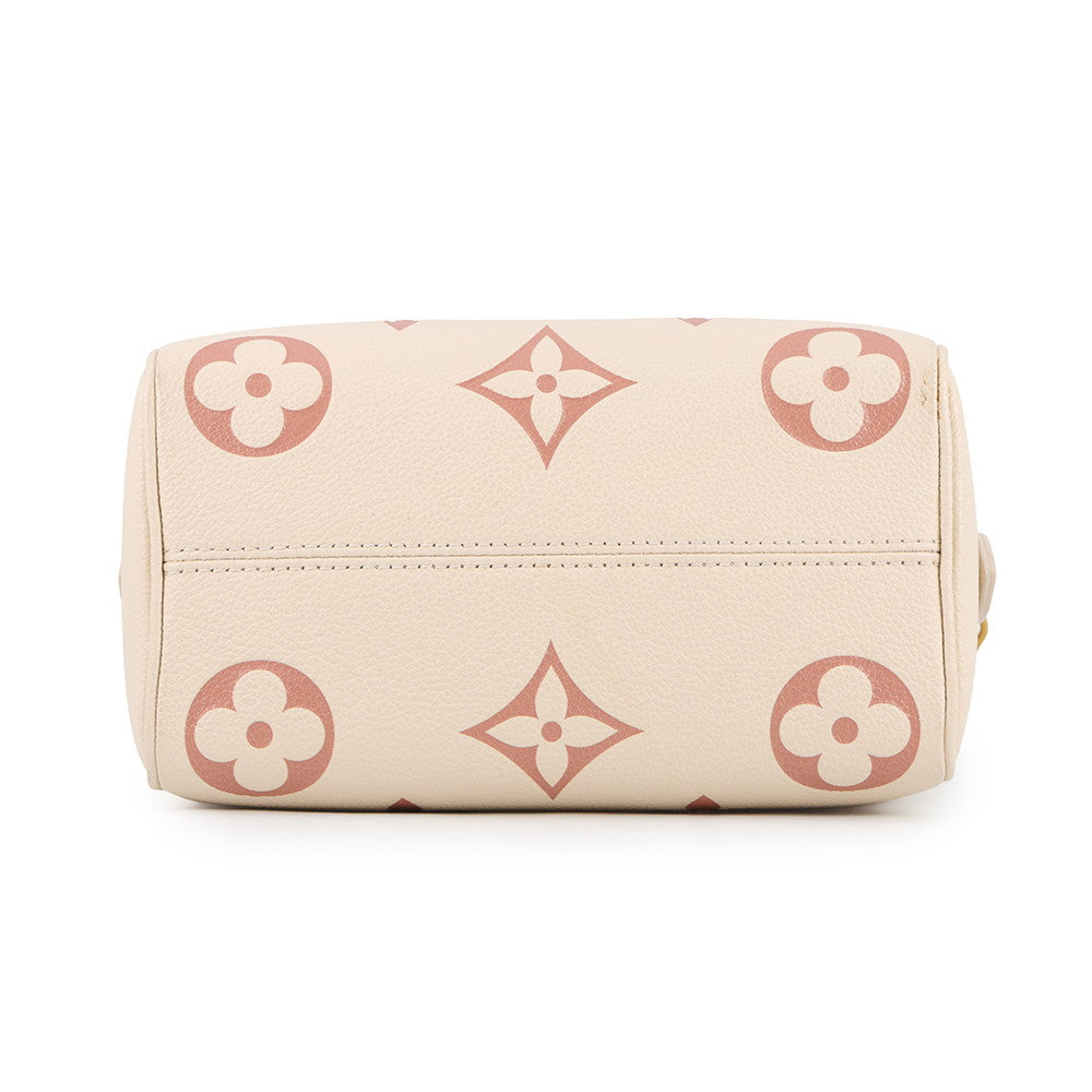 LOUIS VUITTON Speedy Bandouliere Cr me Rose TrianoneM46397 Monogram Empreinte Leather Size 20