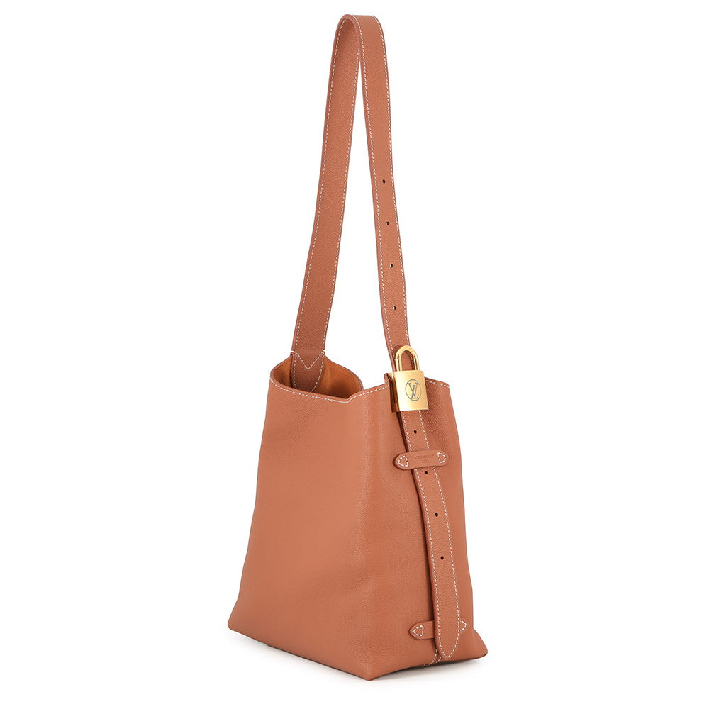 LOUIS VUITTON Lowkey Hobo PM CognacM25354 Calf Leather Size PM