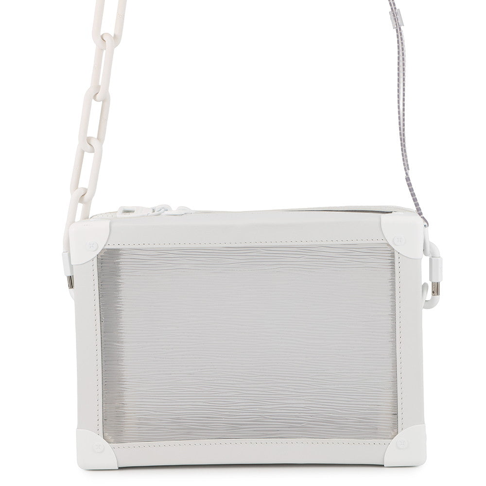 LOUIS VUITTON Soft Trunk Epi Plage Shoulder Bag White TransparentM55602 PVC Leather