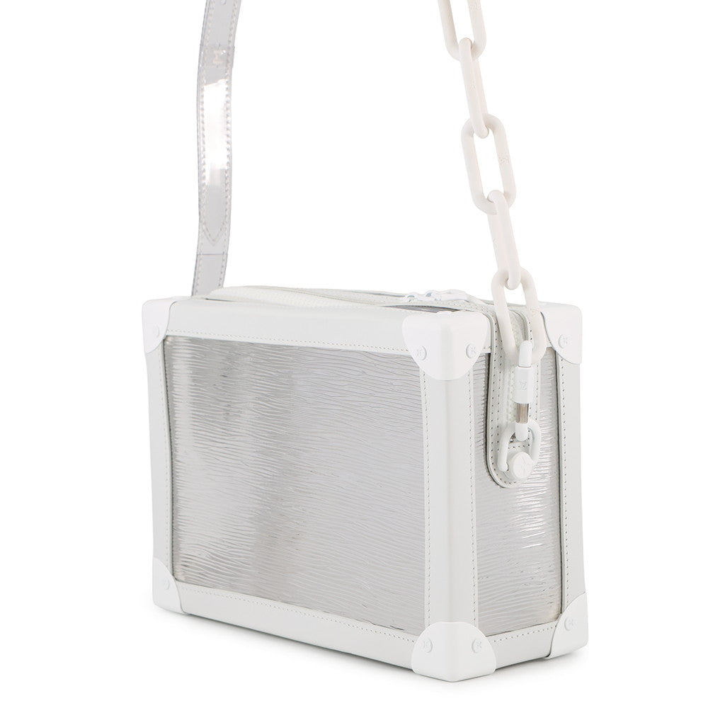 LOUIS VUITTON Soft Trunk Epi Plage Shoulder Bag White TransparentM55602 PVC Leather