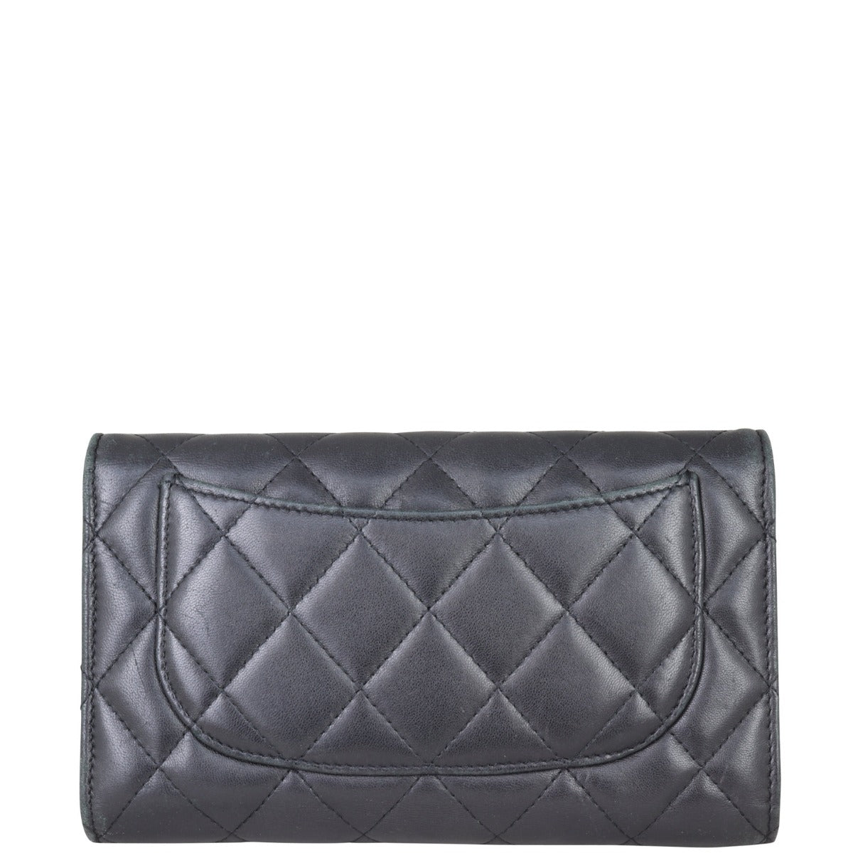 Chanel Classic Flap Long Wallet | Black Lambskin