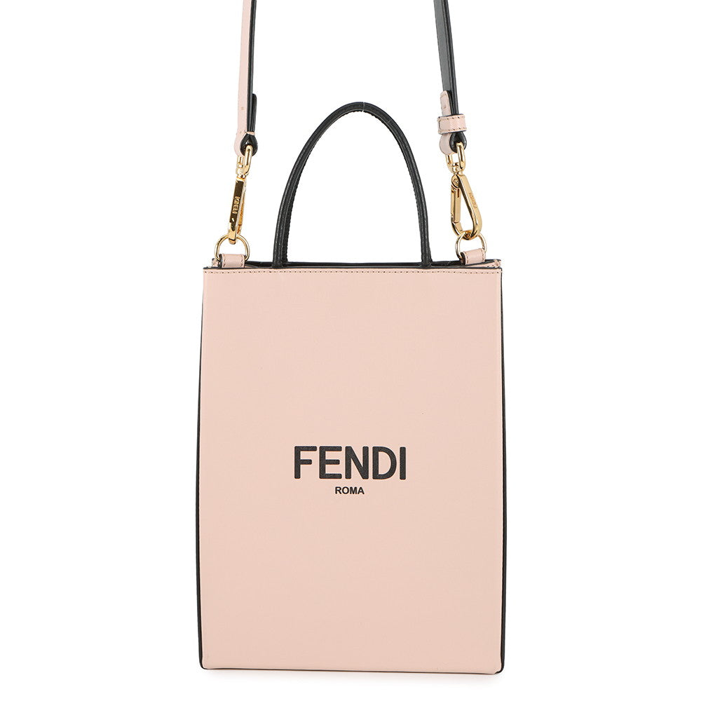 FENDI Shopping bag 2WAY Pink8BH382 Leather Size Small