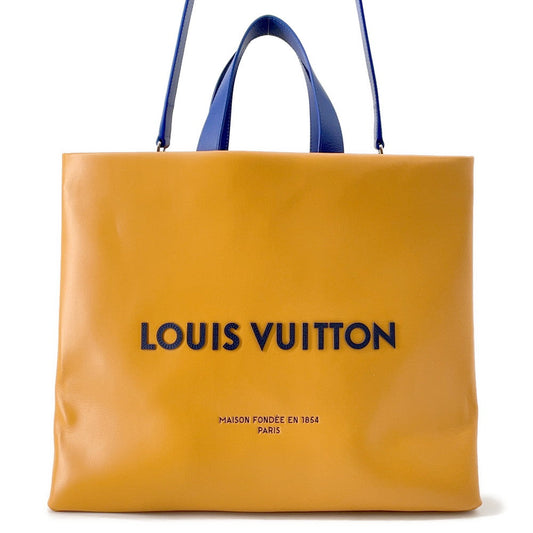 LOUIS VUITTON Shopper Tote SaffronM24457 Leather Size MM