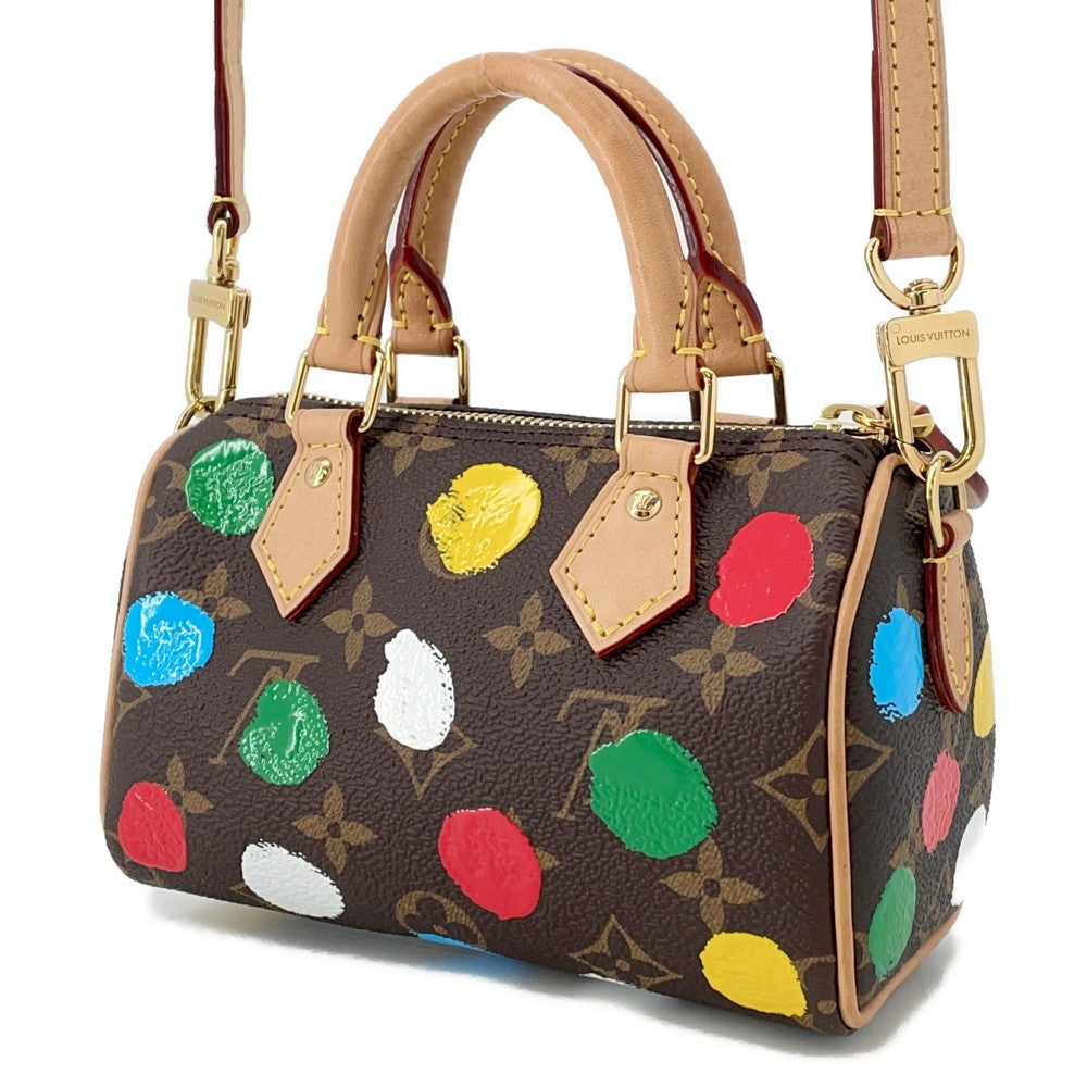LOUIS VUITTON LV X YK Nano Speedy RedM81979 Monogram Painted Dot Size Nano