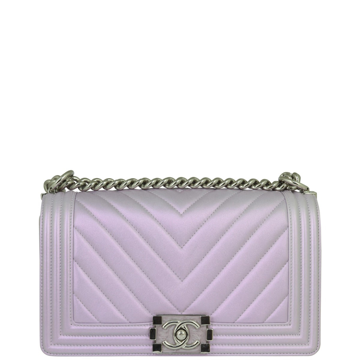 Chanel Boy Chevron Old Medium | Metallic
